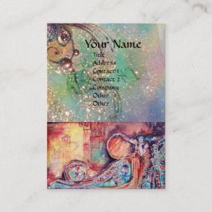 Tarjeta De Visita ARCADIA / PLANTA MAGIC BUTTERFLING, verde azulada