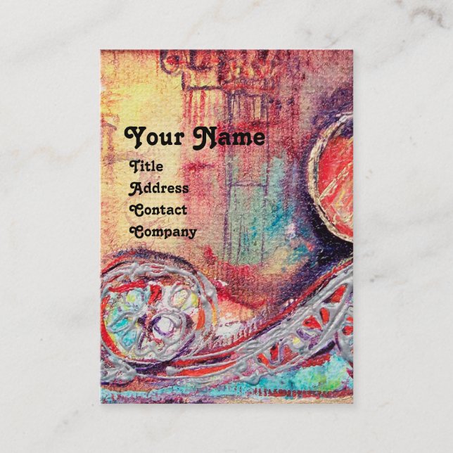 Tarjeta De Visita ARCADIA , Resumen de Plata Amarilla Roja (Anverso)