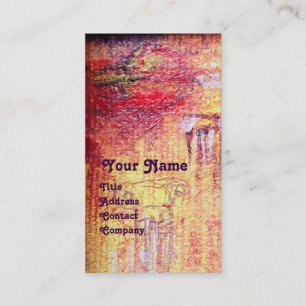 Tarjeta De Visita ARCADIA , Resumen de plata azul amarillo rojo