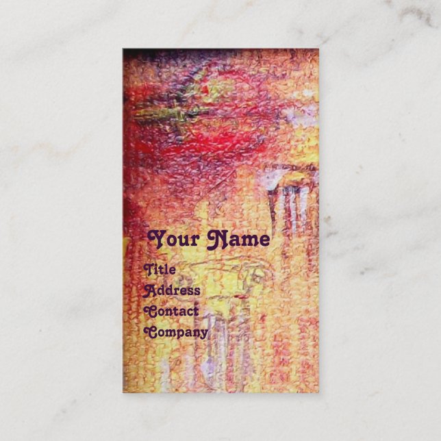 Tarjeta De Visita ARCADIA , Resumen de plata azul amarillo rojo (Anverso)