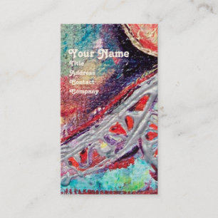 Tarjeta De Visita ARCADIA , Resumen de Plata Azul Rojo