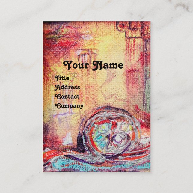 Tarjeta De Visita ARCADIA , Resumen de Plata Azul Rojo (Anverso)