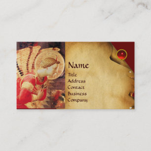 TARJETA DE VISITA ARCHANGEL GABRIEL GOLD METALLIC MONOGRAM