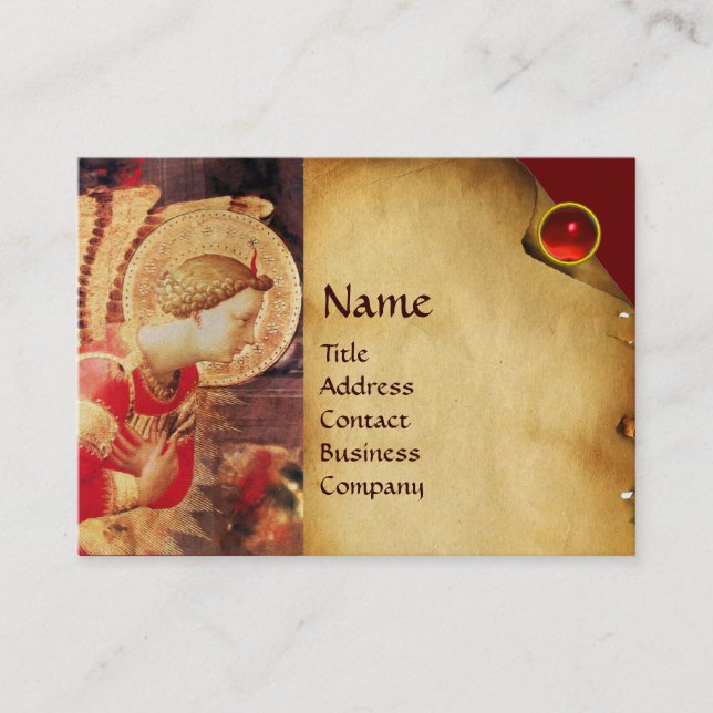 Tarjeta De Visita ARCHANGEL GABRIEL MONOGRAM Pearl Paper (Anverso)