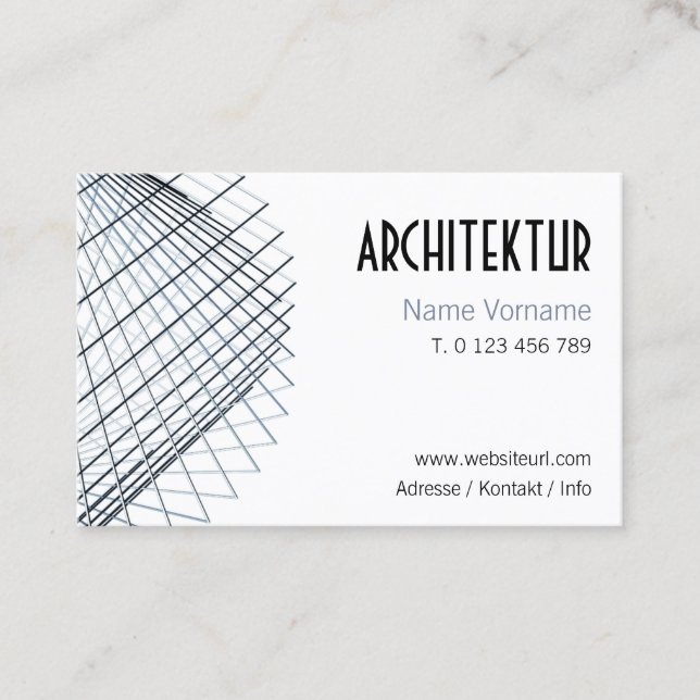 Tarjeta De Visita architektur design (Anverso)