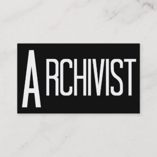 Tarjeta De Visita Archivist Black Simple Business Card