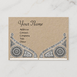 Tarjeta De Visita ARCITECTURA DE RENACIMIENTO MONOGRAM Papel de Kraf