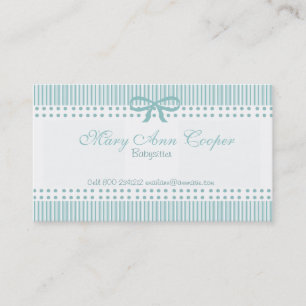 Tarjeta De Visita Arco azul delicado de la nin@era linda de los