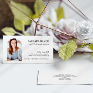 Tarjeta De Visita Arco fotográfico de Doula, partera profesional bla