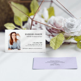 Tarjeta De Visita Arco fotográfico de Doula Purple Professional Midw