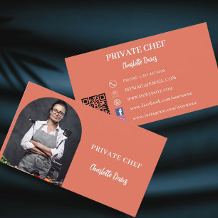 Tarjeta De Visita Arco fotográfico de terracota de chef privado códi
