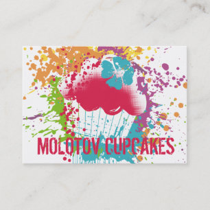Tarjeta De Visita Arco iris de la salpicadura del grunge de la