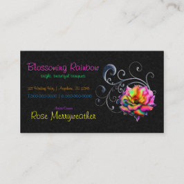 Tarjeta De Visita Arco iris de Swirly subió