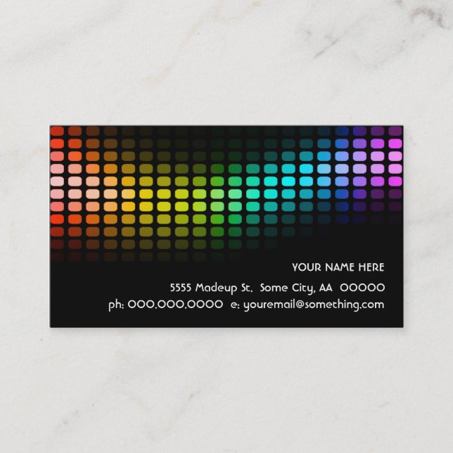 Tarjeta De Visita arco iris musicmeterz. (Anverso)