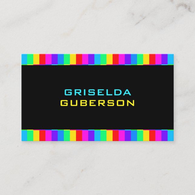 Tarjeta De Visita Arcoiris (Anverso)