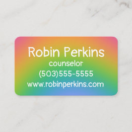 Tarjeta De Visita Arcoiris borroso