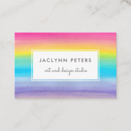 Tarjeta De Visita Arcoiris colorido