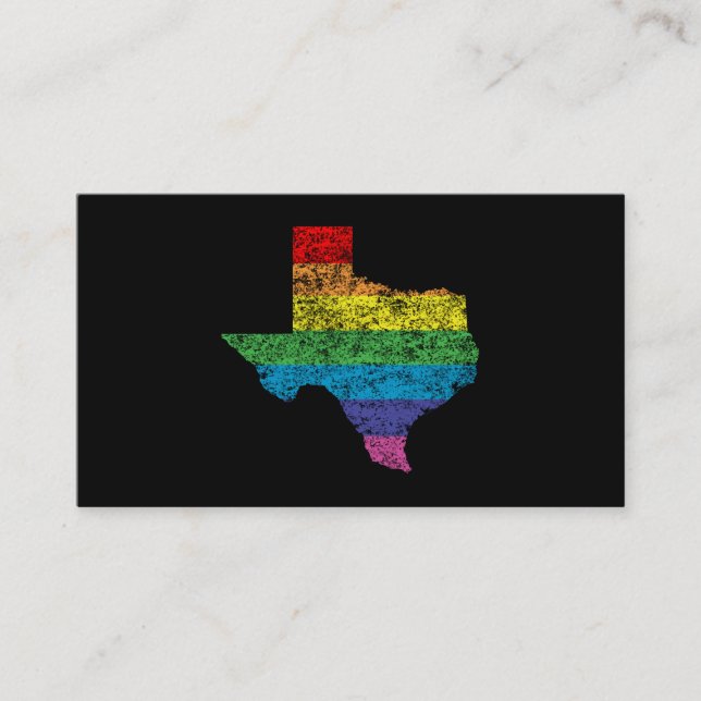 Tarjeta De Visita arcoiris de texas (Anverso)