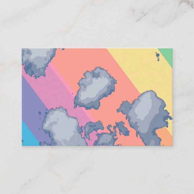Tarjeta De Visita Arcoiris dibujado (Anverso)