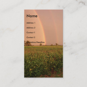 Tarjeta De Visita Arcoiris doble
