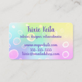 Tarjeta De Visita Arcoiris mágico pastel