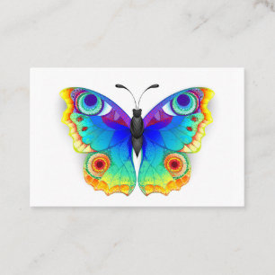 Tarjeta De Visita Arcoiris mariposa Peacock Eye