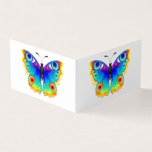 Tarjeta De Visita Arcoiris mariposa Peacock Eye