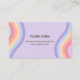 Tarjeta De Visita Arcoiris retro