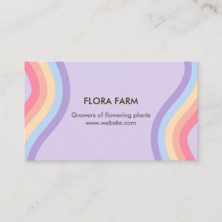 Tarjeta De Visita Arcoiris retro
