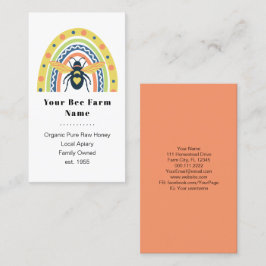 Tarjeta De Visita Arcoiris retro apurador de miel orgánica
