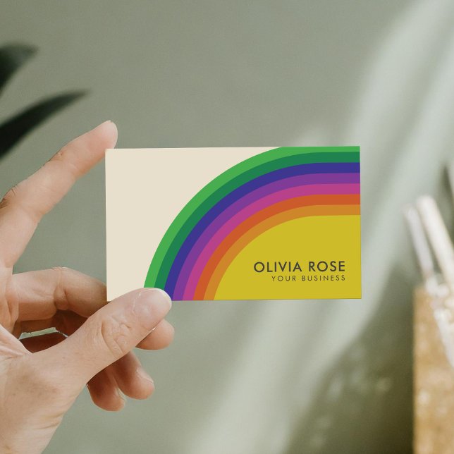 Tarjeta De Visita Arcoiris retro vintage (Subido por el creador)