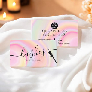 Tarjeta De Visita Arcoiris rosado unicornio pincel de azotes de márm