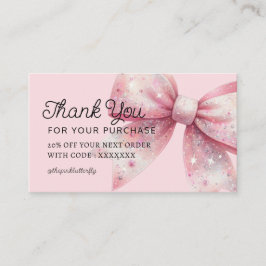 Tarjeta De Visita arcoíris rosados gracias por tu compra