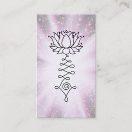 Tarjeta De Visita *~* Arcoiris Sparkles Lotus Reiki Energía Sanadora