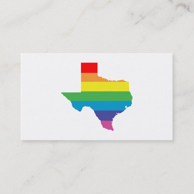 Tarjeta De Visita arcoíris texas (Anverso)