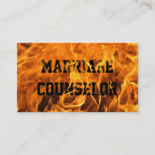 Tarjeta de visita ardiente de la consejería