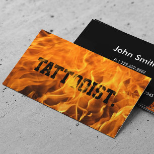 Tarjeta de visita ardiente fresca del arte del