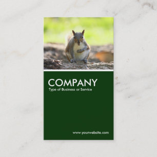 Tarjeta De Visita Ardilla gris - Verde oscuro
