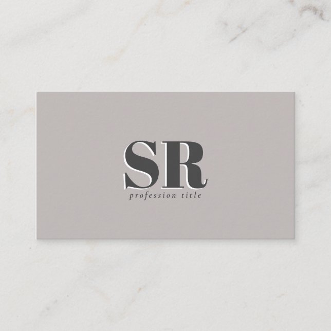 Tarjeta De Visita arena profunda | neutro beige sólido (Anverso)