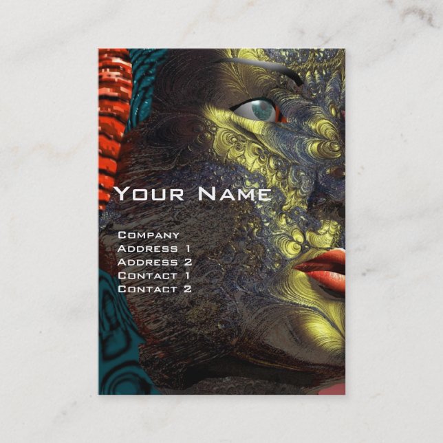 Tarjeta De Visita ARES CYBORG , rojo amarillo (Anverso)