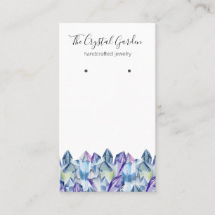 Tarjeta De Visita Aretes de Cristales de Amatista Espirituales Boho