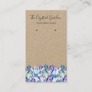 Tarjeta De Visita Aretes de Cristales de Amatista Espirituales Boho
