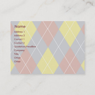 Tarjeta De Visita Argyle - rechoncho