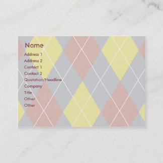 Tarjeta De Visita Argyle - rechoncho