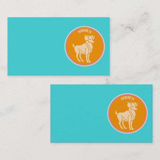 Tarjeta De Visita Aries Business Card (Anverso / Reverso)