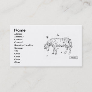 Tarjeta De Visita Aries Business Card