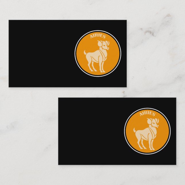 Tarjeta De Visita Aries Business Card (Anverso / Reverso)