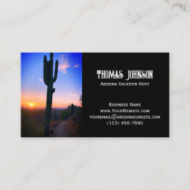 Tarjeta De Visita Arizona Saguaro Cactus Sunset Personalizado