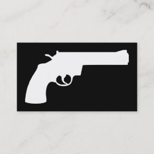 Tarjeta De Visita arma blanco y negro de la mano
