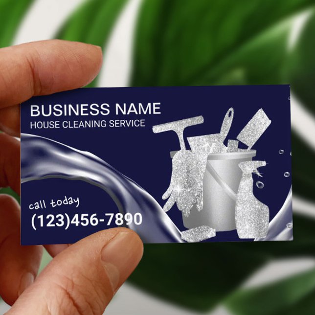 Tarjeta De Visita Armada de limpieza de agua de limpieza de casas (Subido por el creador)